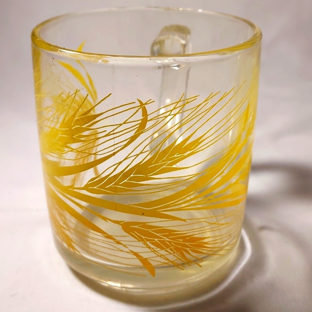 Vintage Libbey Golden Wheat Design Coffee Tea Cup